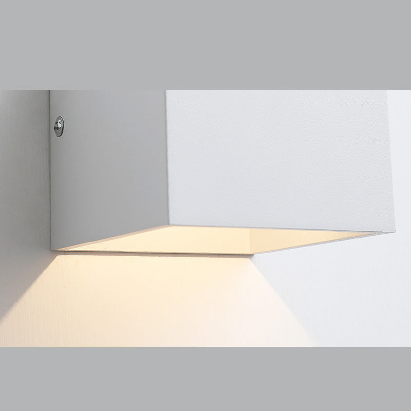 Cubo accesorios de iluminación neutral caliente con sombra de vidrio transparente para dormitorio