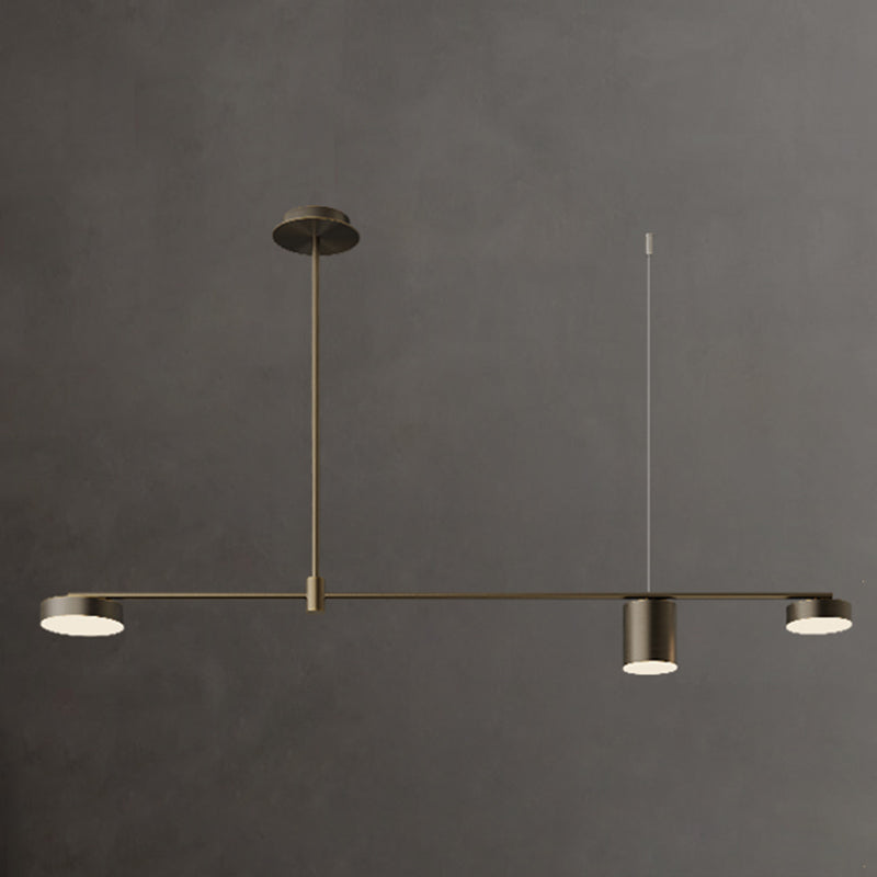 Drum Dinning Room Island Ceiling Light Metal LED Minimalist Island Pendant Light