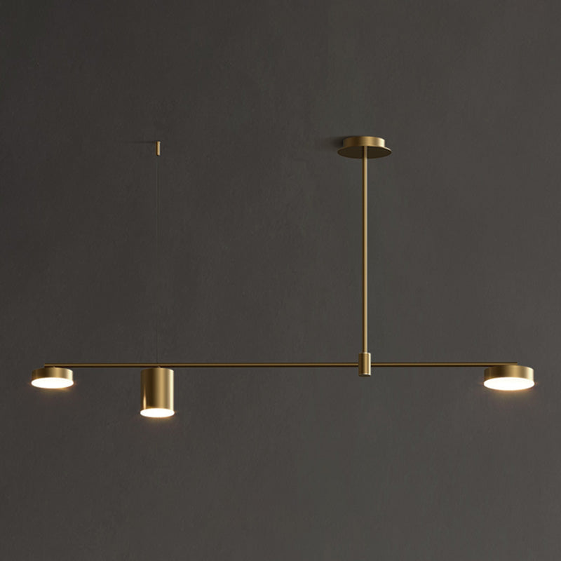 Drum Dinning Room Island Ceiling Light Metal LED Minimalist Island Pendant Light