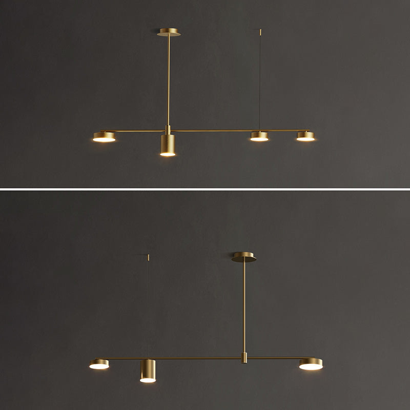 Drum Dinning Room Island Ceiling Light Metal LED Minimalist Island Pendant Light