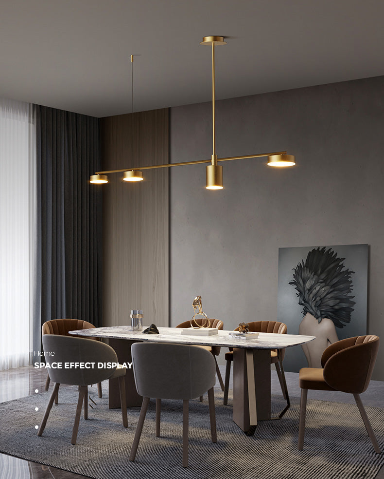 Drum Dinning Room Island Ceiling Light Metal LED Minimalist Island Pendant Light