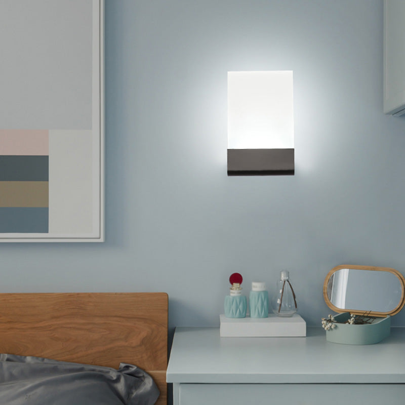 Accesorios de iluminación negro de 6w de lámpara contemporánea para sala de estar de dormitorio
