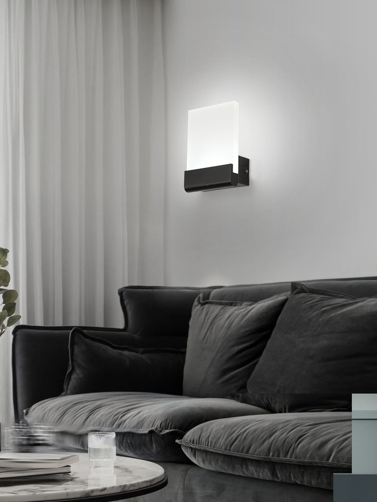 Accesorios de iluminación negro de 6w de lámpara contemporánea para sala de estar de dormitorio