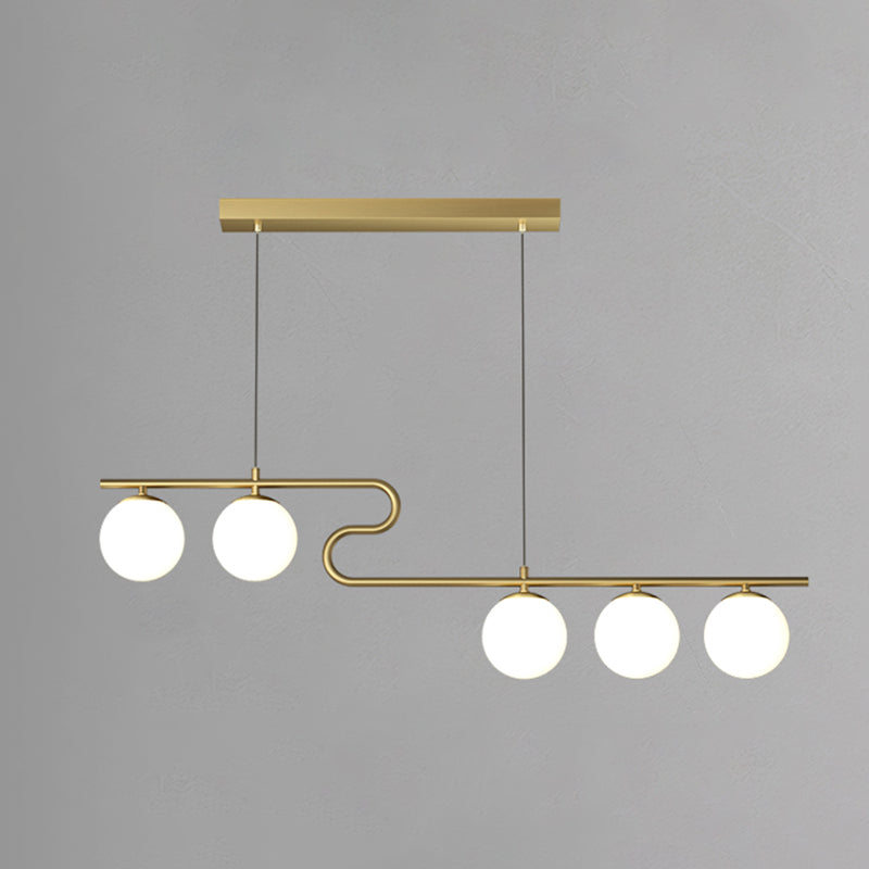 Apparecchiatura dell'illuminazione dell'isola Globe in stile Nordic Glass Isola sospesa per sala da pranzo