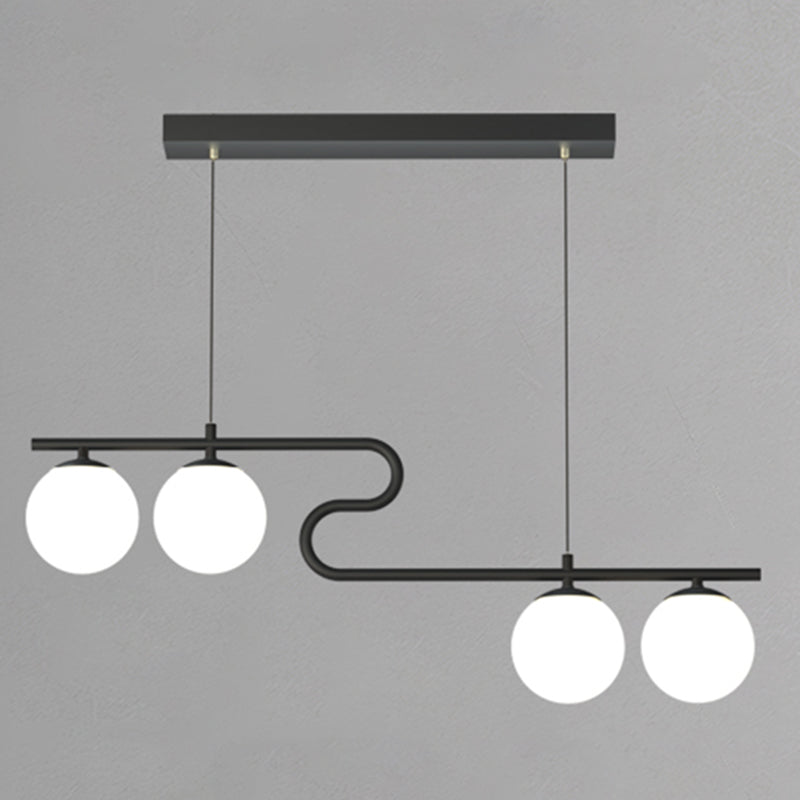 Apparecchiatura dell'illuminazione dell'isola Globe in stile Nordic Glass Isola sospesa per sala da pranzo
