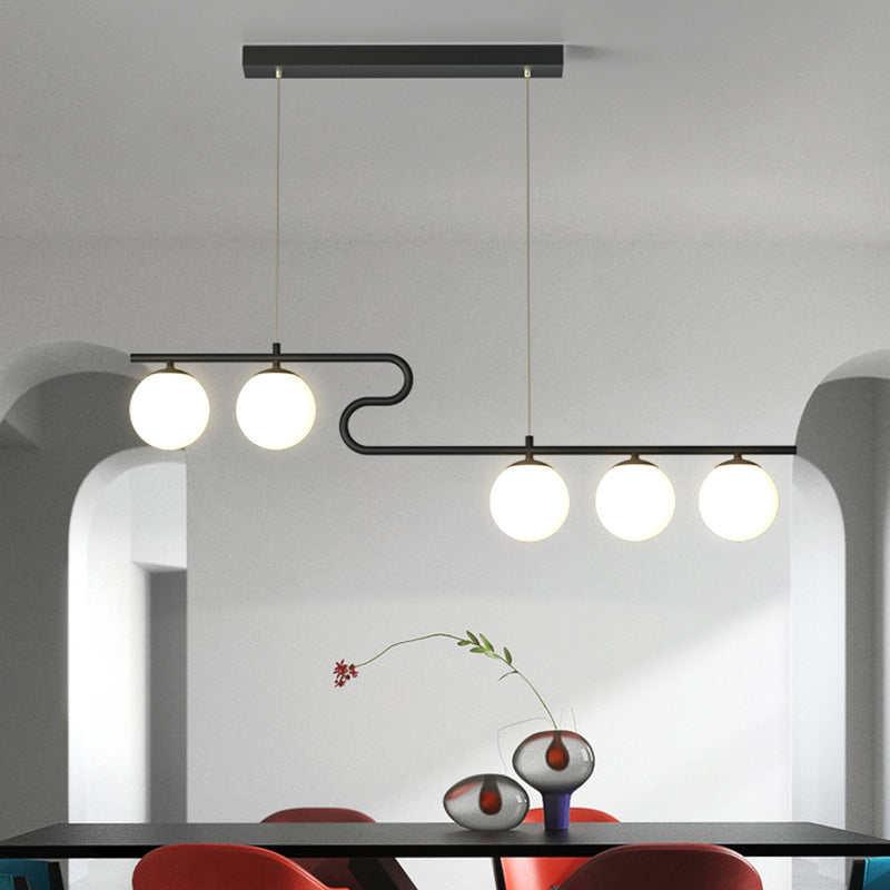Apparecchiatura dell'illuminazione dell'isola Globe in stile Nordic Glass Isola sospesa per sala da pranzo