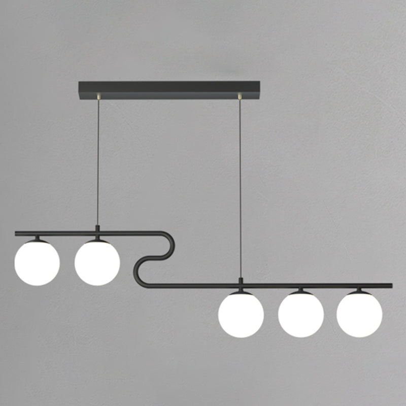 Apparecchiatura dell'illuminazione dell'isola Globe in stile Nordic Glass Isola sospesa per sala da pranzo