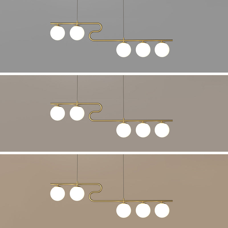 Apparecchiatura dell'illuminazione dell'isola Globe in stile Nordic Glass Isola sospesa per sala da pranzo