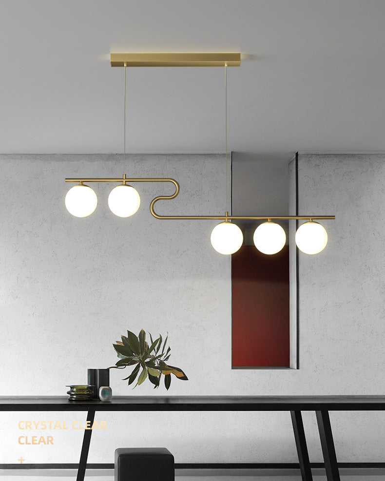 Apparecchiatura dell'illuminazione dell'isola Globe in stile Nordic Glass Isola sospesa per sala da pranzo