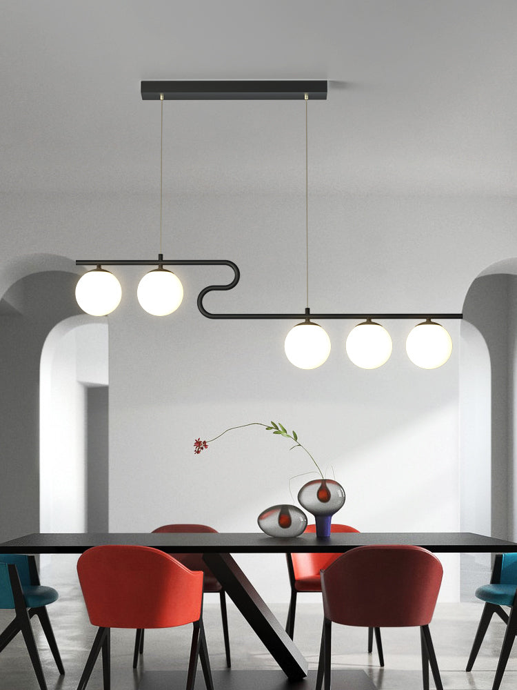 Apparecchiatura dell'illuminazione dell'isola Globe in stile Nordic Glass Isola sospesa per sala da pranzo