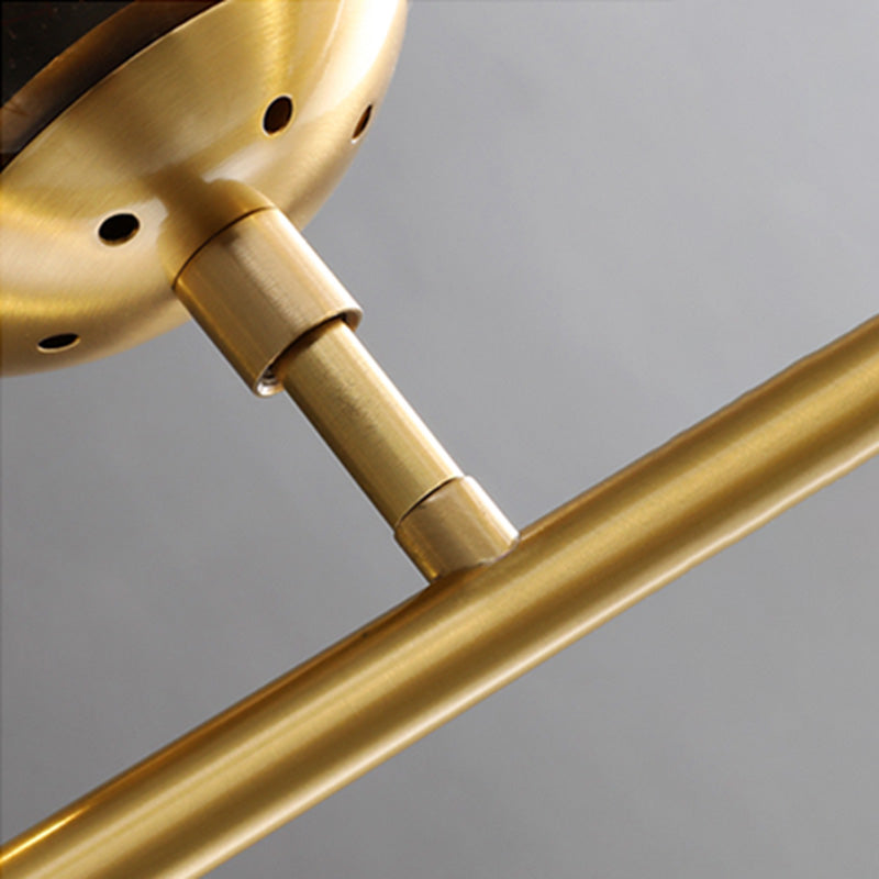 Round Dinning Room Island Pendant Light Glass Minimalist Style Hanging Island Light