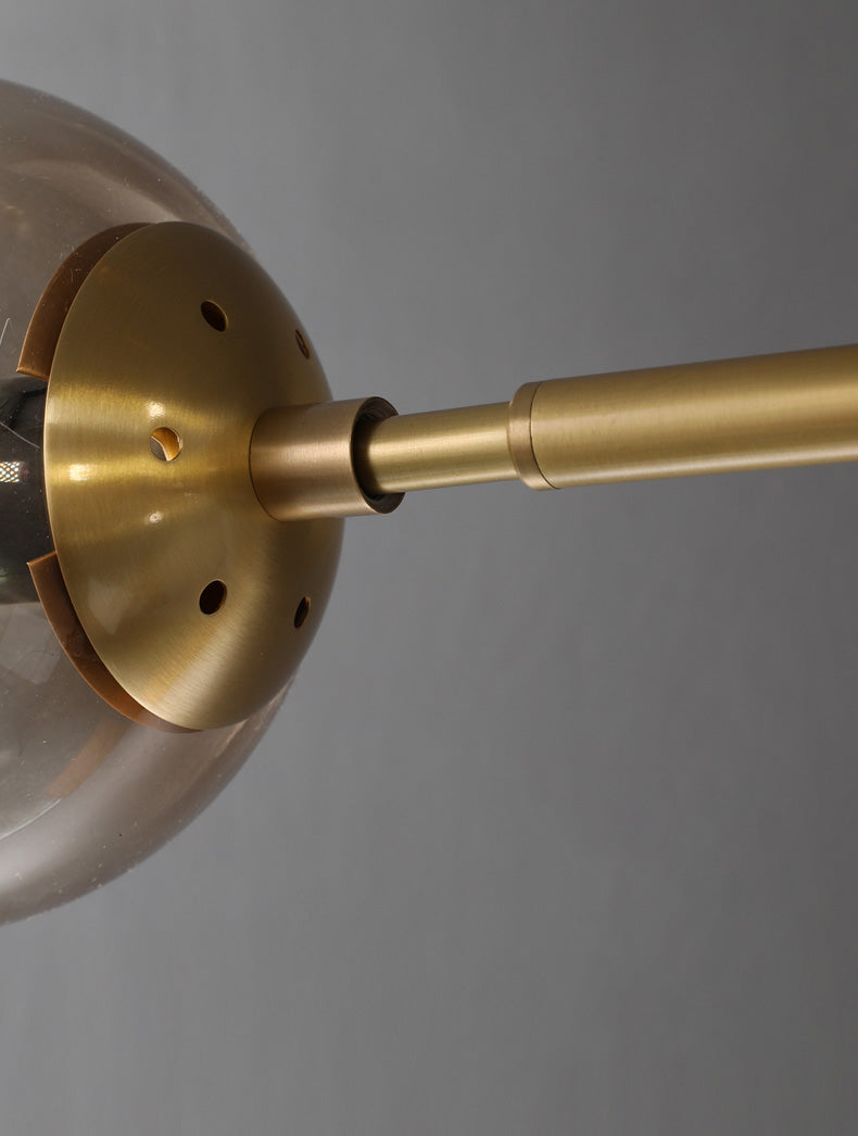 Round Dinning Room Island Pendant Light Glass Minimalist Style Hanging Island Light