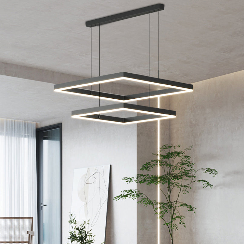 Modern Chandeliers For Dining Room Multiple Squares Chandelier Light Fixture