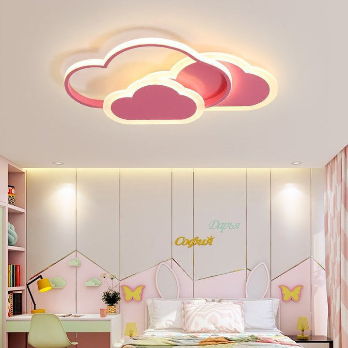 DEL Flush Mount Light Simplicité Metallic Child Room Flush Mount Ceiling Light