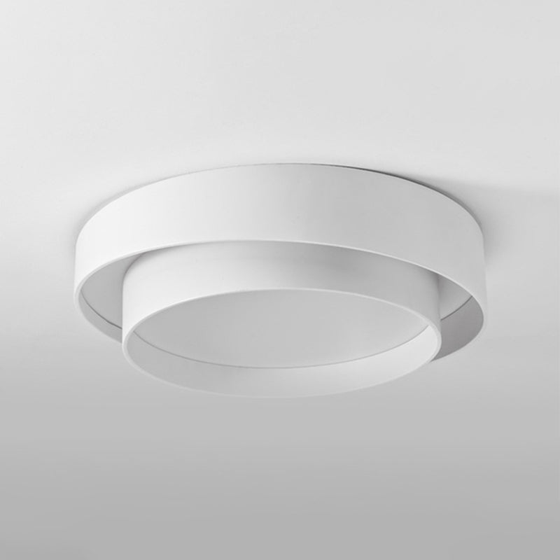 Style moderne White Led Flush Mount Light Fixture Geometrical Metal Flush Mount Light