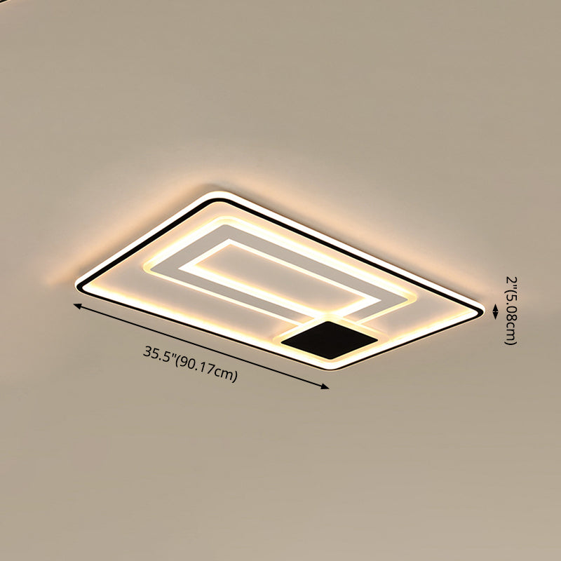 1-Light Metal Led Bündig Mount Deckenbefestigung Modern Style Geometrische Flush Mount Lights