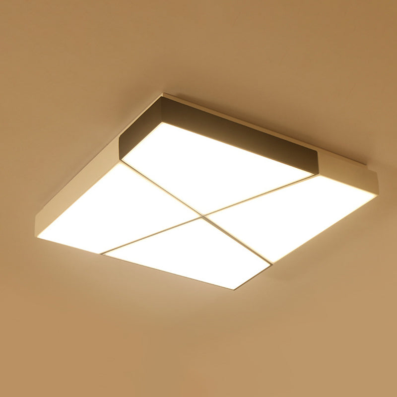 Luminaires encastrés géométriques en acrylique, Style moderne, lumière Led blanche et noire