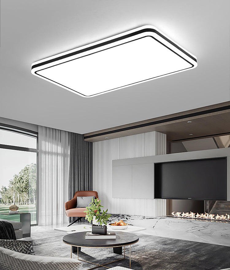 Geometrical 1-Light Flush Mount Ceiling Light Fixtures Metal Modern Style Flush Ceiling Lamp