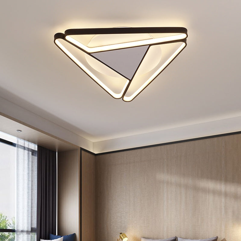 Style moderne triangle encastré luminaire métal trois lampes encastré plafonnier