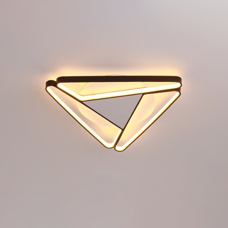 Style moderne triangle encastré luminaire métal trois lampes encastré plafonnier