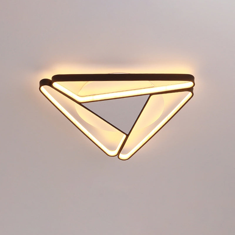 Style moderne triangle encastré luminaire métal trois lampes encastré plafonnier