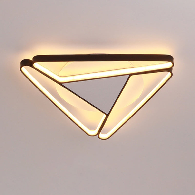 Style moderne triangle encastré luminaire métal trois lampes encastré plafonnier