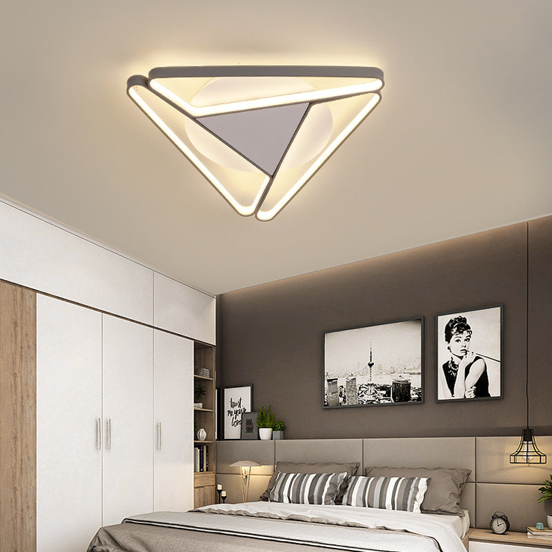 Style moderne triangle encastré luminaire métal trois lampes encastré plafonnier