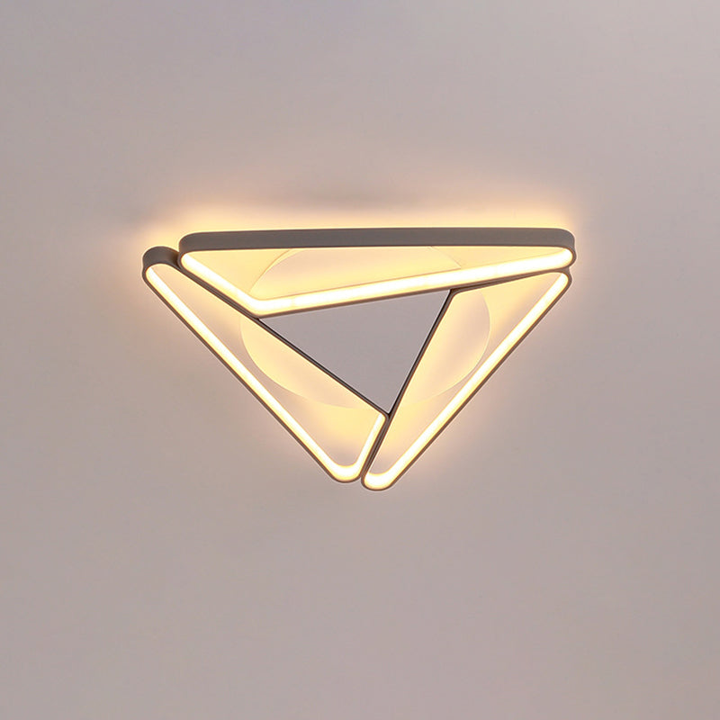 Style moderne triangle encastré luminaire métal trois lampes encastré plafonnier