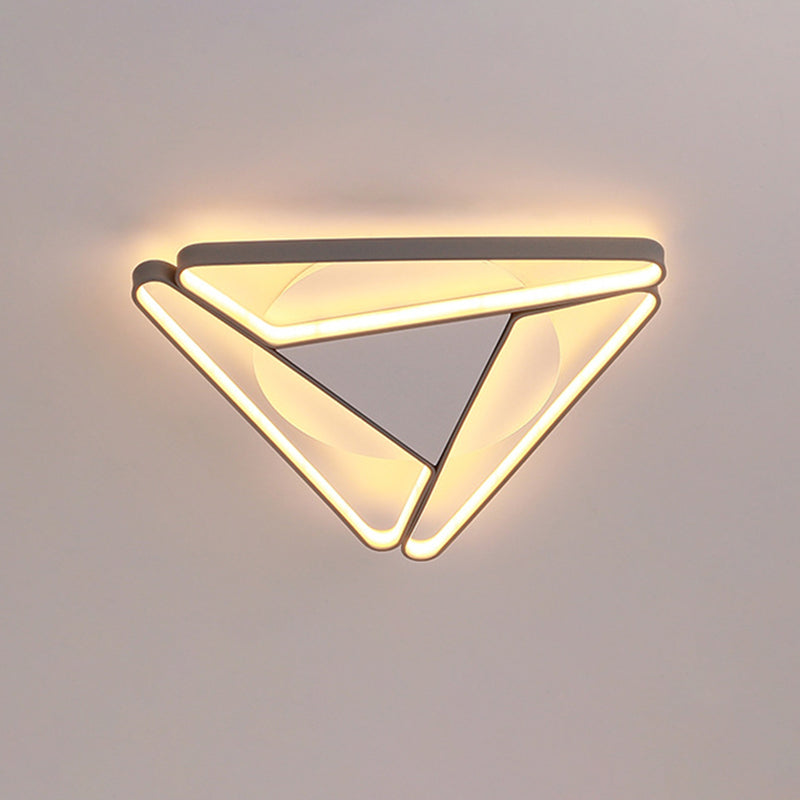 Style moderne triangle encastré luminaire métal trois lampes encastré plafonnier