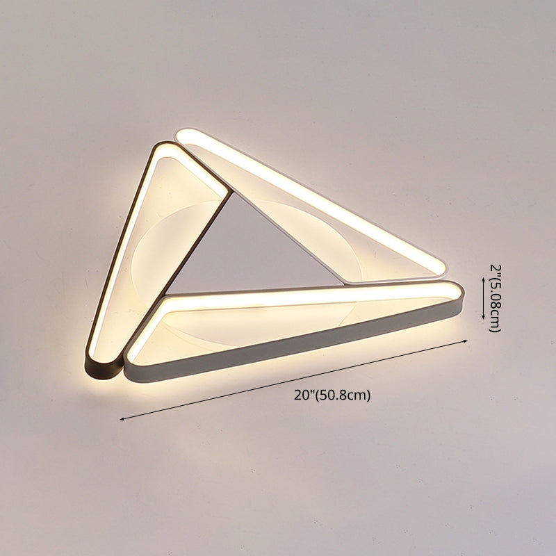 Style moderne triangle encastré luminaire métal trois lampes encastré plafonnier