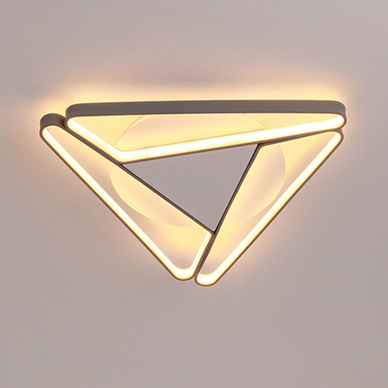 Style moderne triangle encastré luminaire métal trois lampes encastré plafonnier
