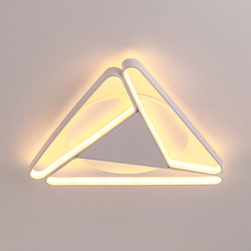 Style moderne triangle encastré luminaire métal trois lampes encastré plafonnier
