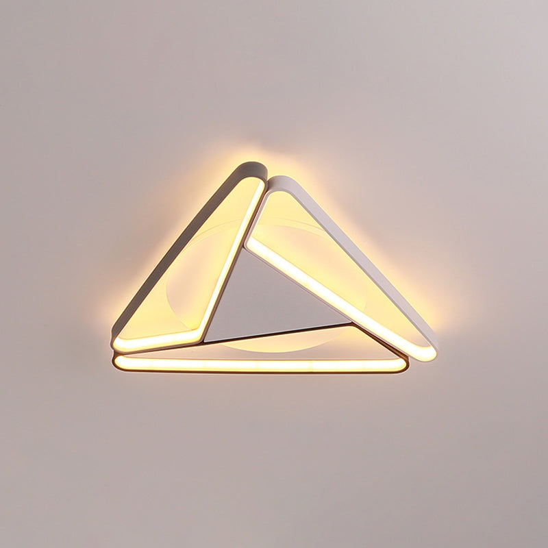 Style moderne triangle encastré luminaire métal trois lampes encastré plafonnier