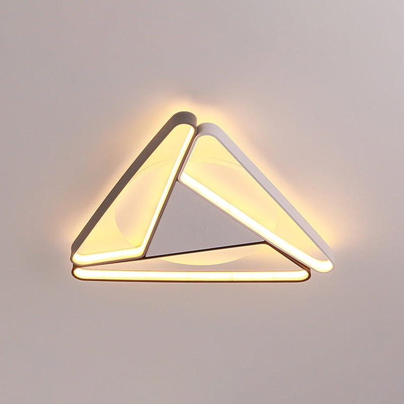 Style moderne triangle encastré luminaire métal trois lampes encastré plafonnier