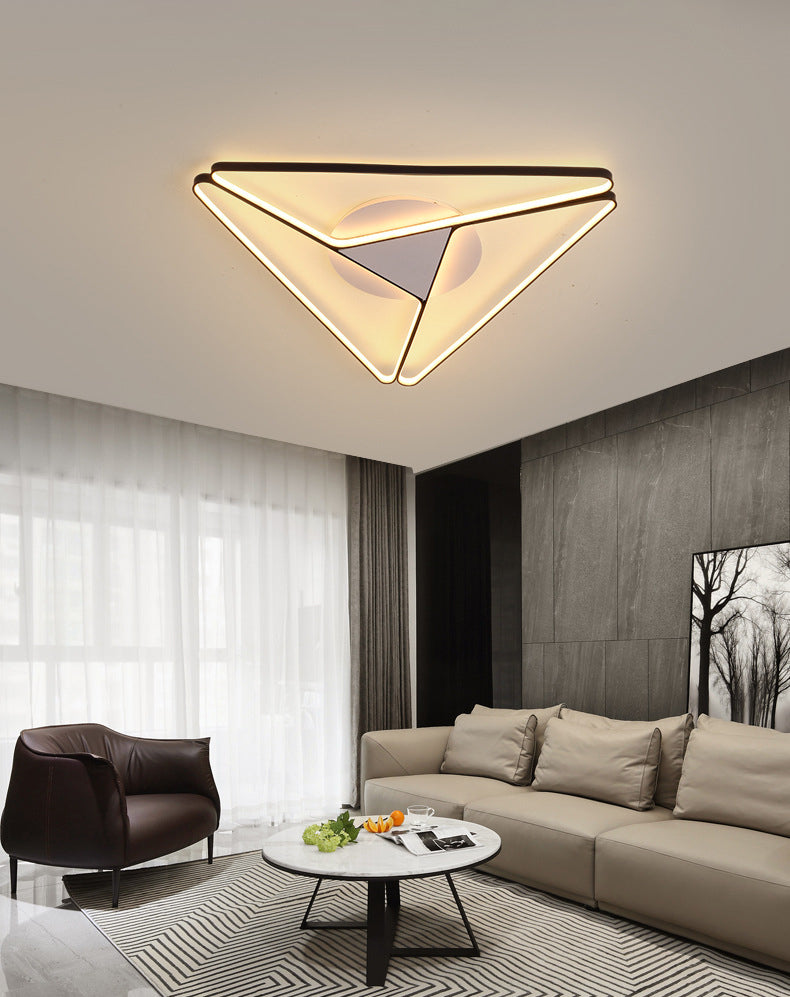 Style moderne triangle encastré luminaire métal trois lampes encastré plafonnier