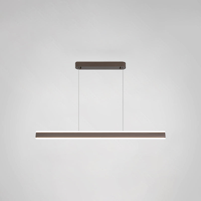 Modern Metal Chandelier Lamp Linear LED Island Pendant for Dining Room