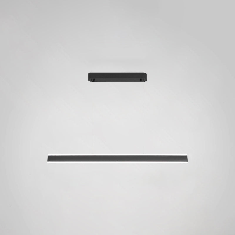 Modern Metal Chandelier Lamp Linear LED Island Pendant for Dining Room