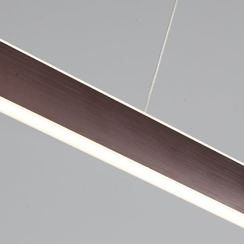 Modern Metal Chandelier Lamp Linear LED Island Pendant for Dining Room