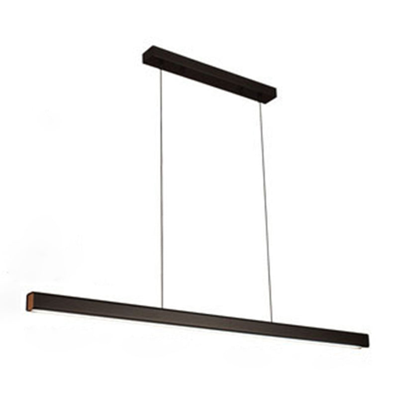 Luci a sospensione a sospensione in metallo nero lampade appese lineari moderne per sala da pranzo