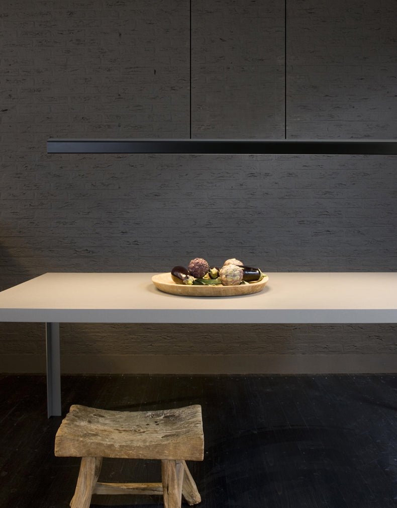 Luci a sospensione a sospensione in metallo nero lampade appese lineari moderne per sala da pranzo