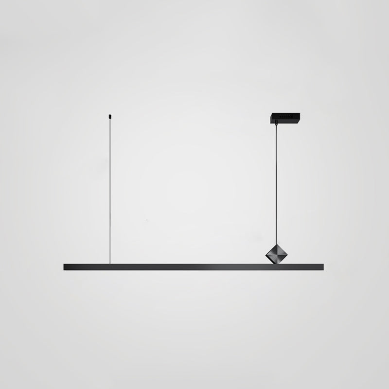 Luci del lampadario a LED LED LINEAR BLACI LAMIO DI METTAGLIE MODERNA MODERNA PER LAMA PASSAGGIO