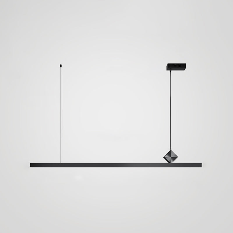 Luci del lampadario a LED LED LINEAR BLACI LAMIO DI METTAGLIE MODERNA MODERNA PER LAMA PASSAGGIO