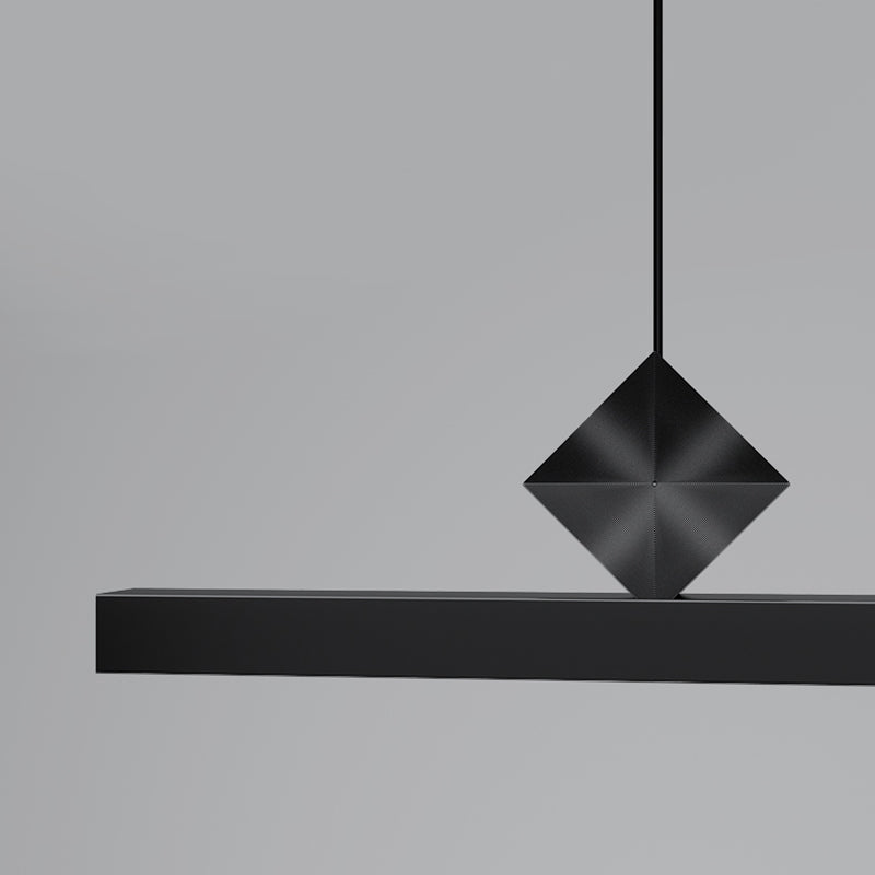 Luci del lampadario a LED LED LINEAR BLACI LAMIO DI METTAGLIE MODERNA MODERNA PER LAMA PASSAGGIO