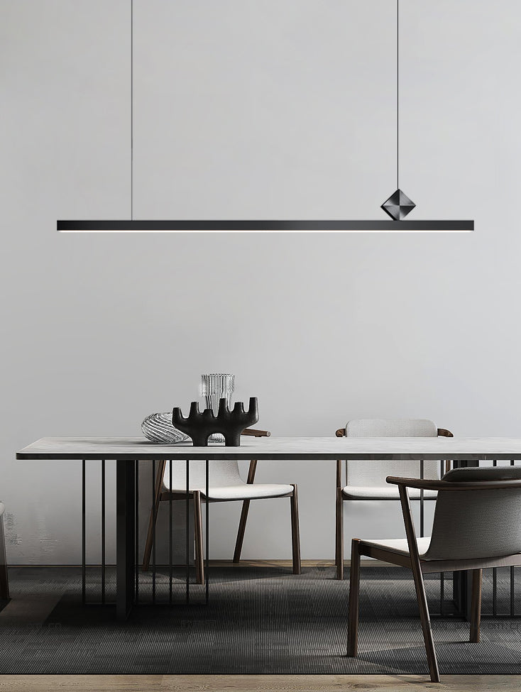 Luci del lampadario a LED LED LINEAR BLACI LAMIO DI METTAGLIE MODERNA MODERNA PER LAMA PASSAGGIO