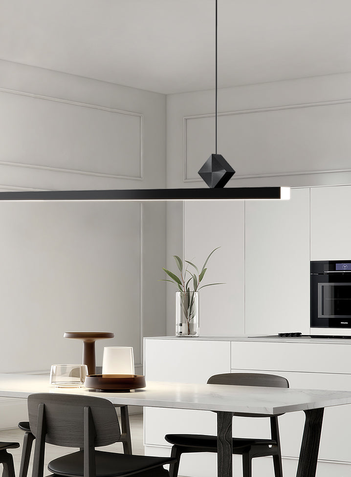 Luci del lampadario a LED LED LINEAR BLACI LAMIO DI METTAGLIE MODERNA MODERNA PER LAMA PASSAGGIO