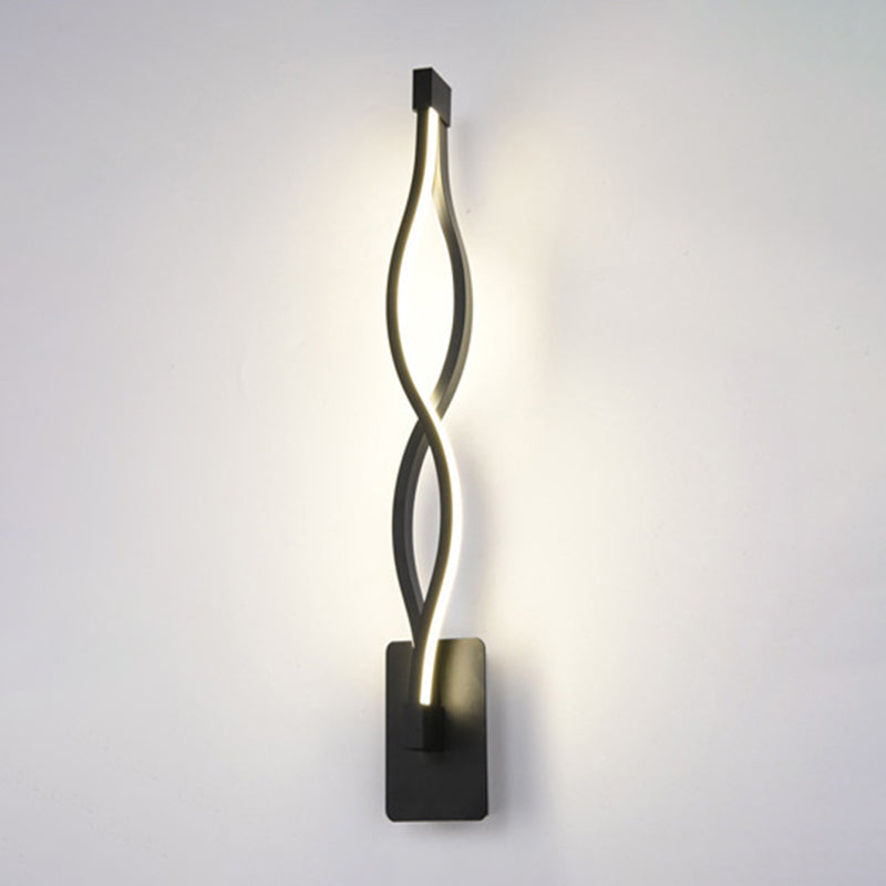 Moderno minimalista a parete LED Light Light Alluminio Sconcetto parete lineare con tonalità di plastica