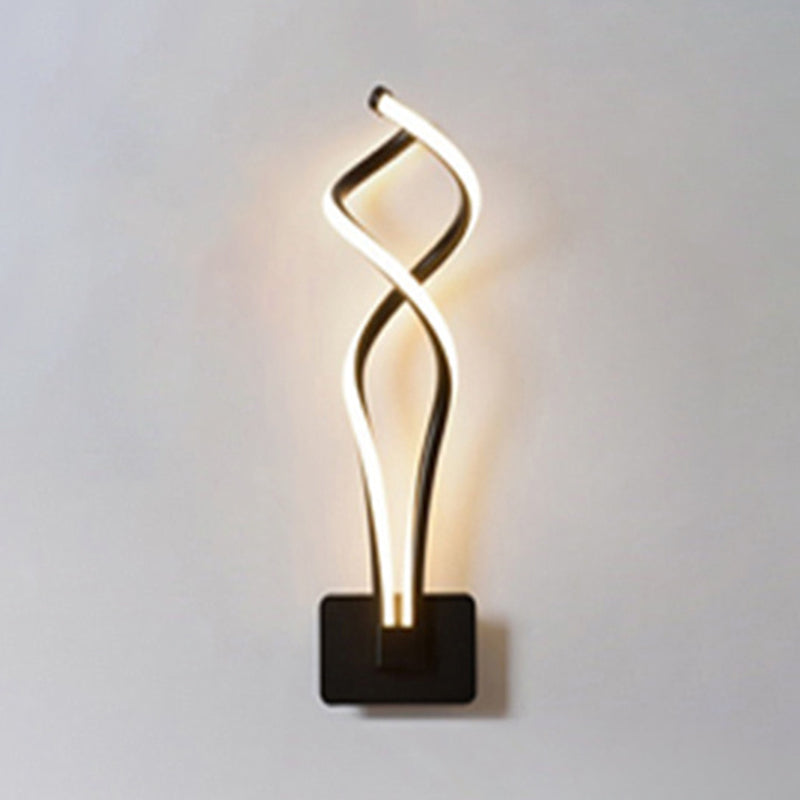 Moderno minimalista a parete LED Light Light Alluminio Sconcetto parete lineare con tonalità di plastica