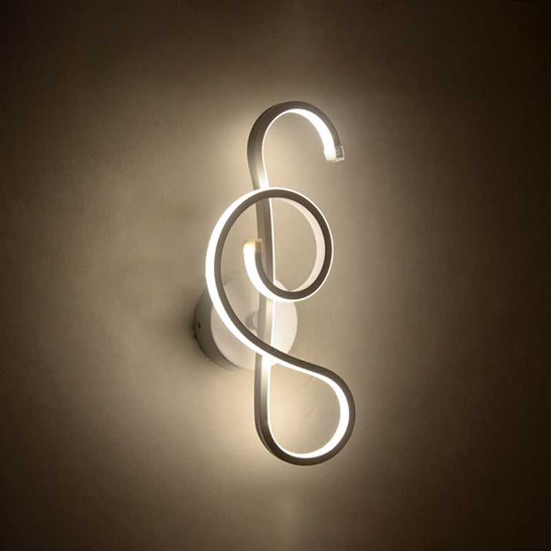 Moderno minimalista a parete LED Light Light Alluminio Sconcetto parete lineare con tonalità di plastica