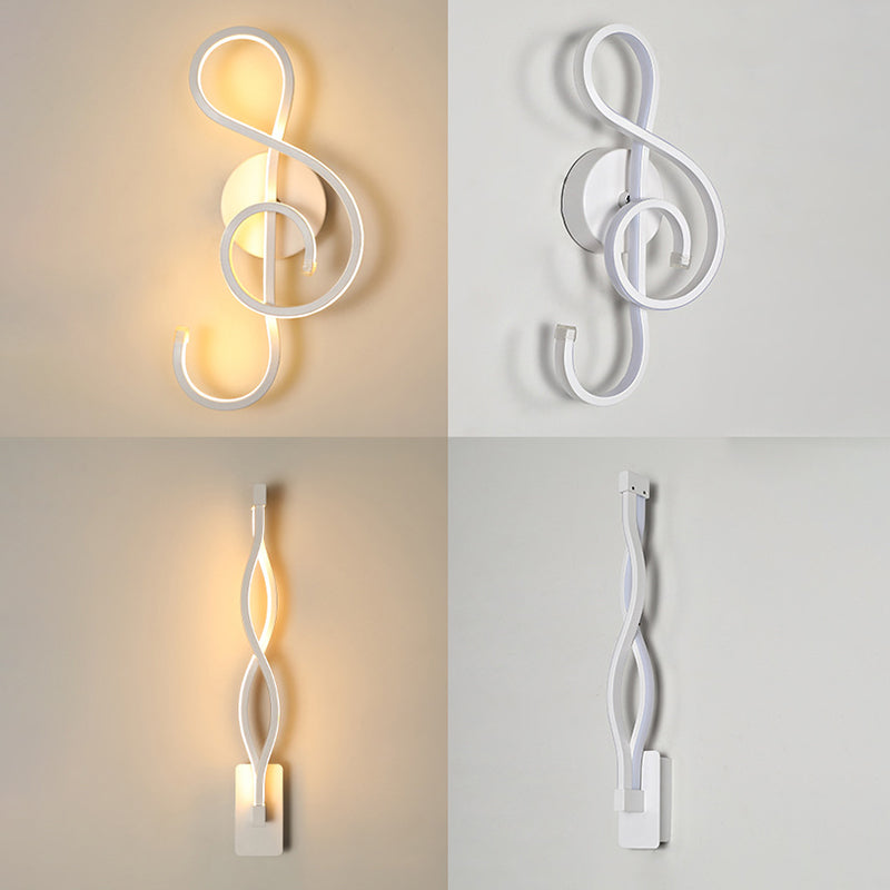 Moderno minimalista a parete LED Light Light Alluminio Sconcetto parete lineare con tonalità di plastica