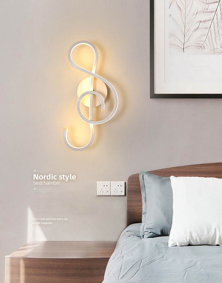 Moderno minimalista a parete LED Light Light Alluminio Sconcetto parete lineare con tonalità di plastica